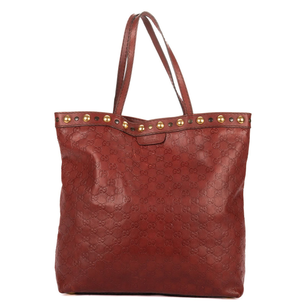 Gucci Babushka Tote Burgundy Monogram Calfskin