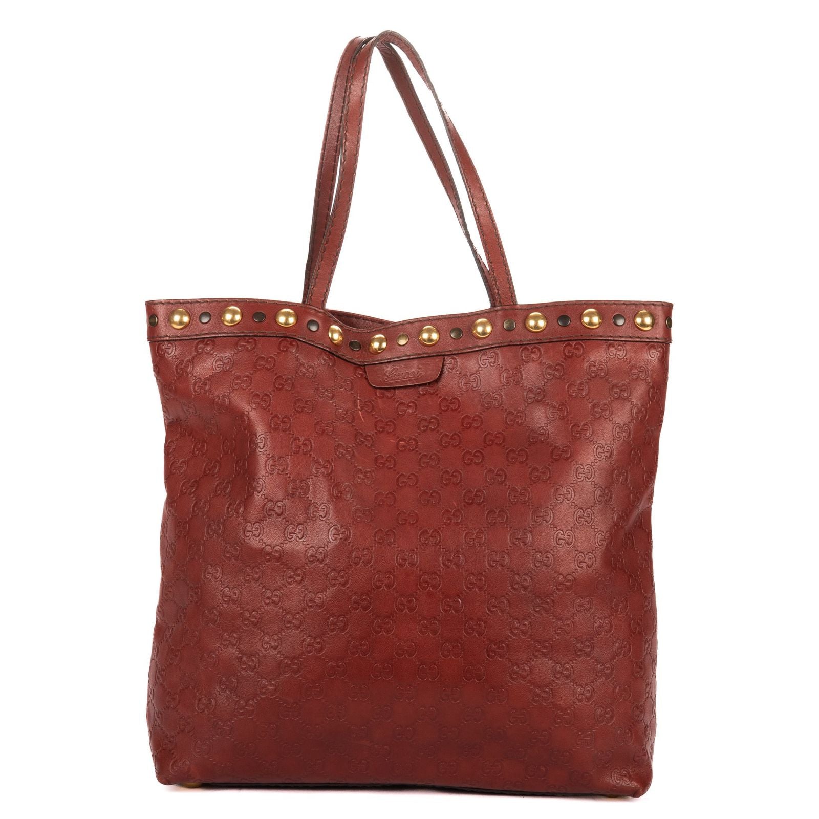Gucci Babushka Tote Burgundy Monogram Calfskin