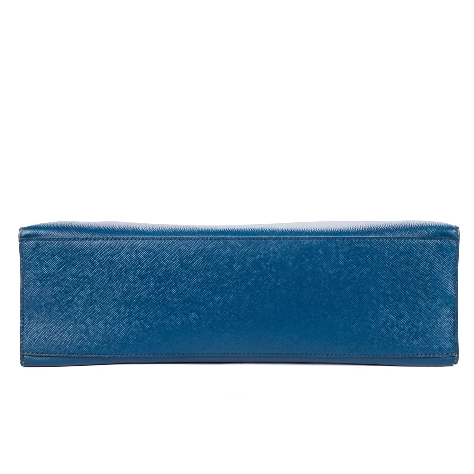Prada GG Tote Blue Saffiano Lux Leather — view 6