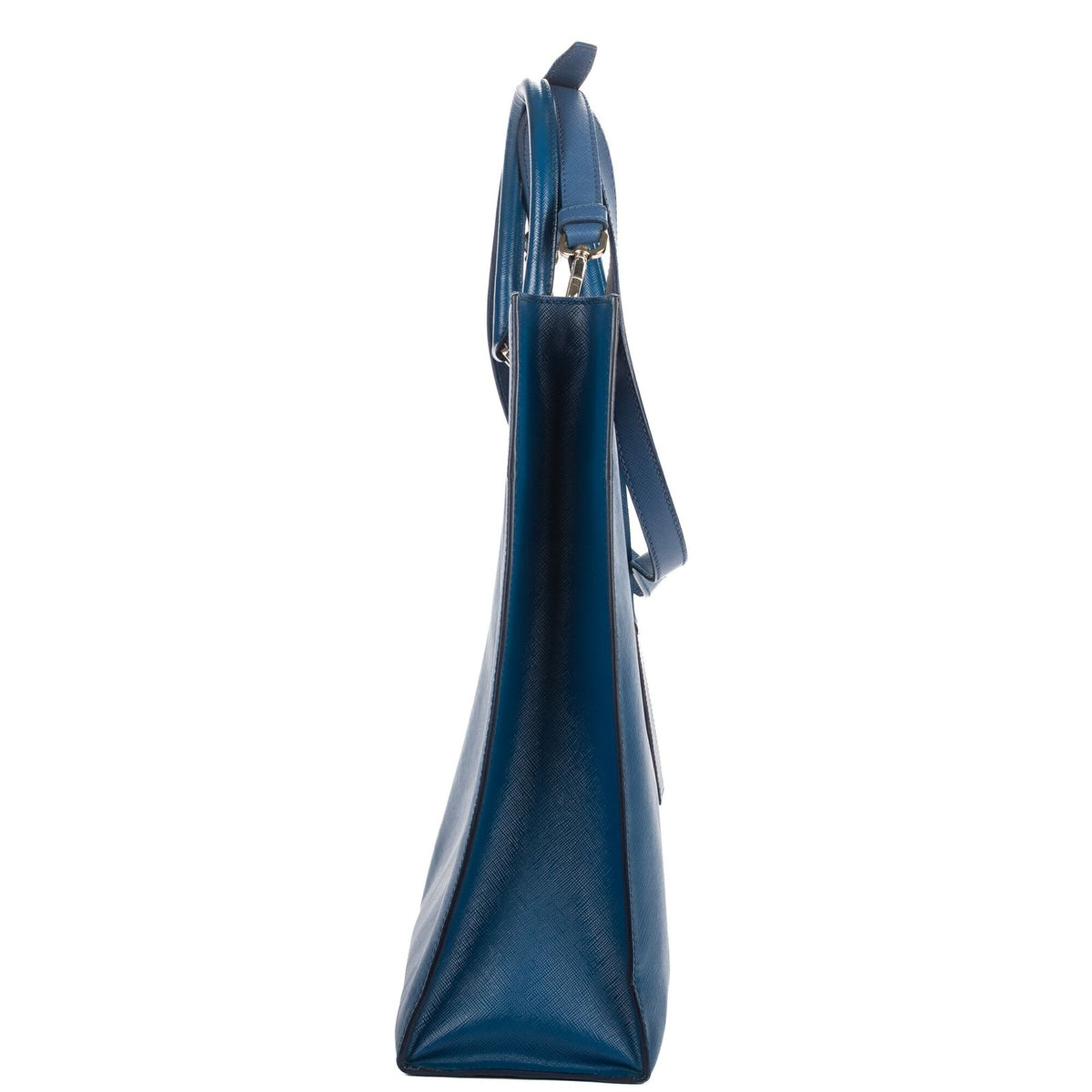Prada GG Tote Blue Saffiano Lux Leather — view 4