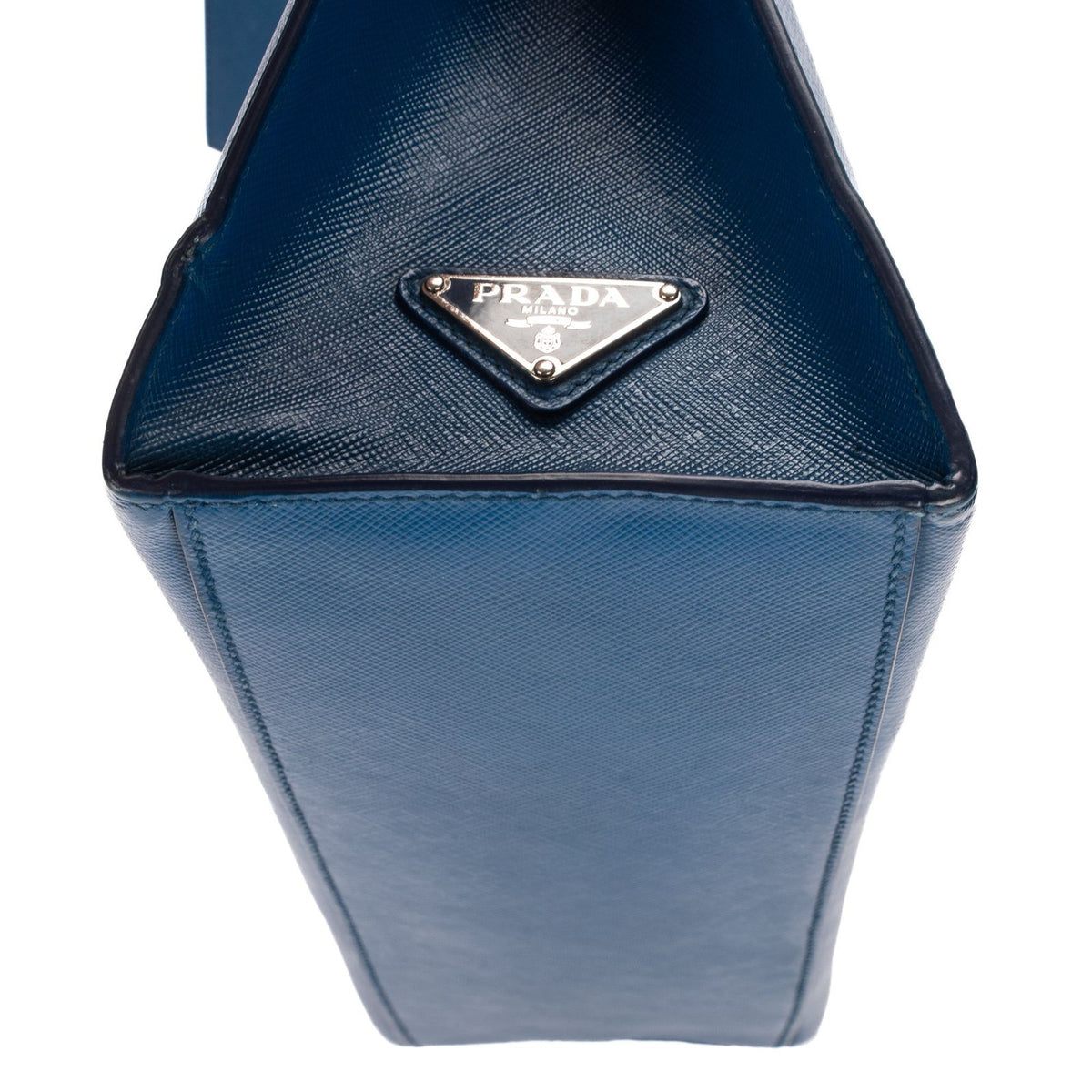 Prada GG Tote Blue Saffiano Lux Leather — view 7
