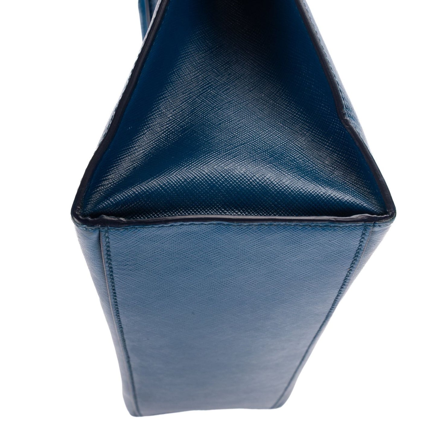 Prada GG Tote Blue Saffiano Lux Leather — view 8