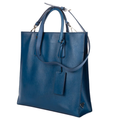 Prada GG Tote Blue Saffiano Lux Leather — view 2