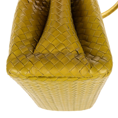 Bottega Veneta Small Rome Bag Green Intrecciato Leather — view 7