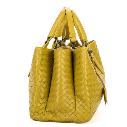 Bottega Veneta Small Rome Bag Green Intrecciato Leather — view 4