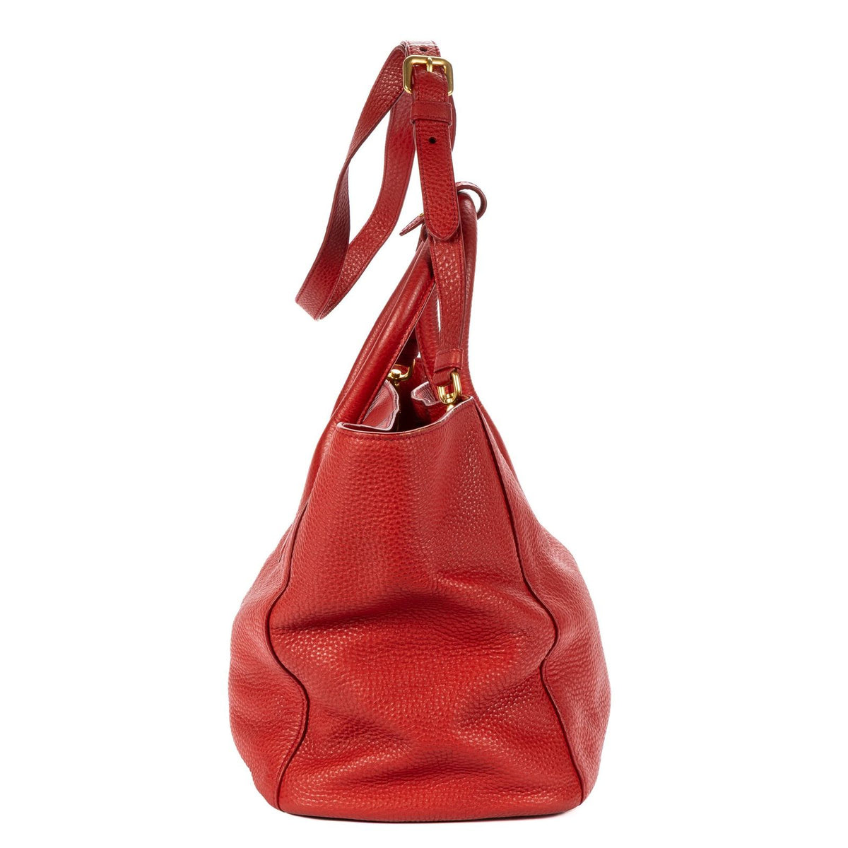 Prada Open Tote Red Vitello Phoenix — view 4