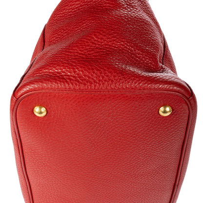 Prada Open Tote Red Vitello Phoenix — view 8