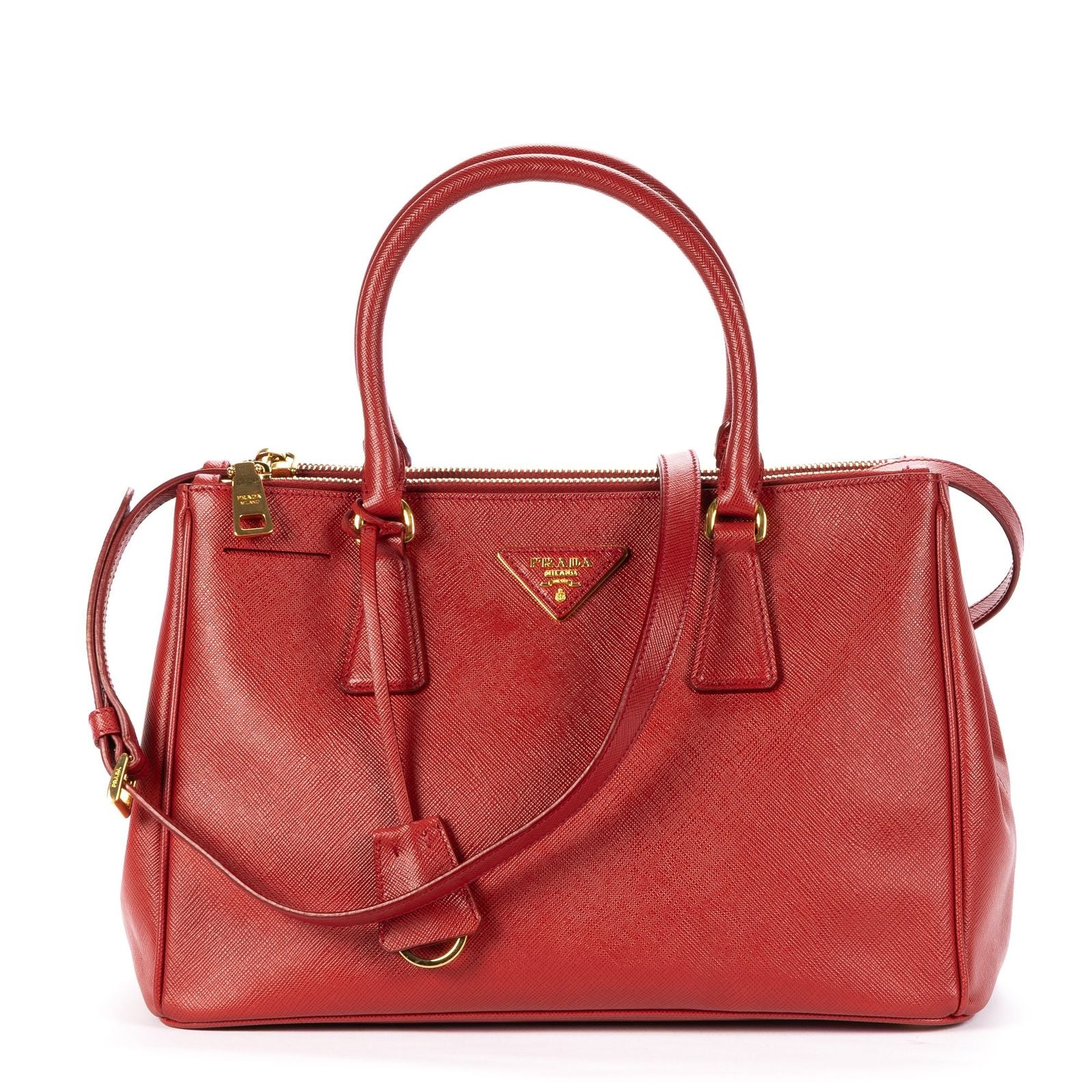 Prada Executive Tote Red Saffiano Leather