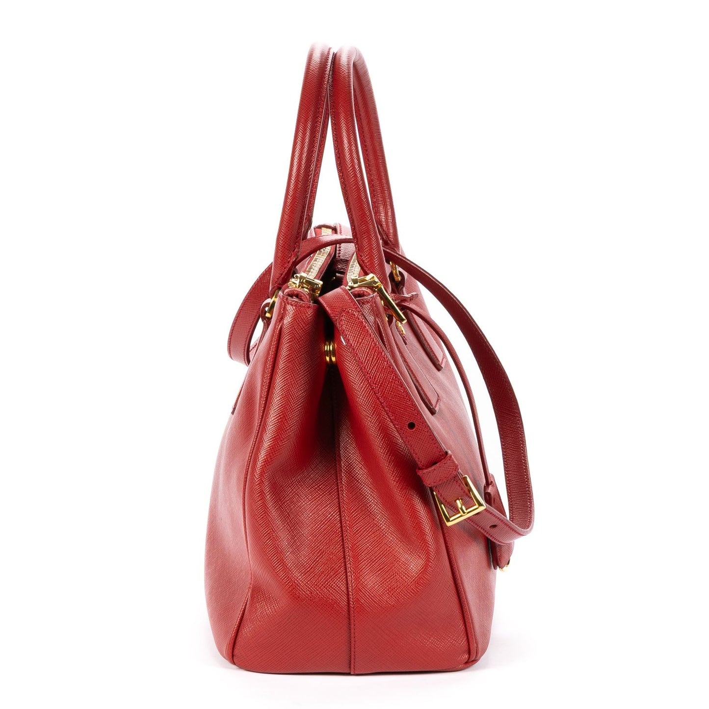 Prada Executive Tote Red Saffiano Leather — view 4
