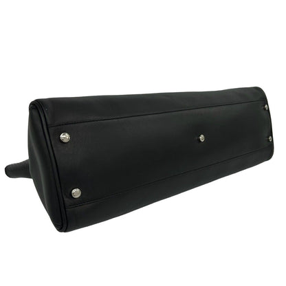 Cartier Marcello Perforated Logo Leather Tote Mini Boston Bag Black — view 7