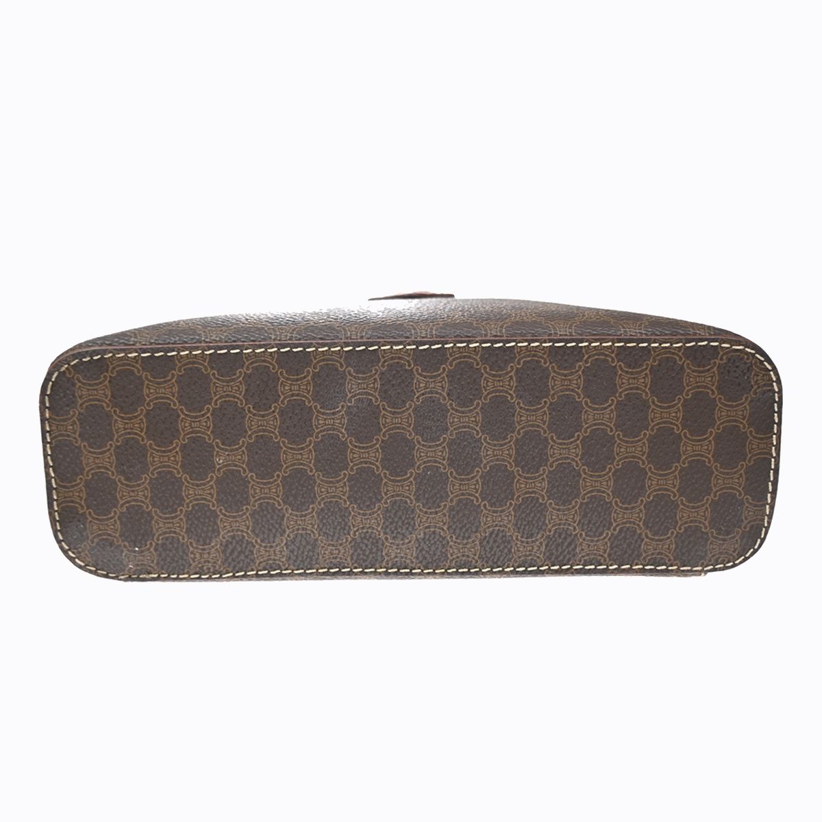 Celine Macadam Vanity Bag Handbag Brown Leather — view 6