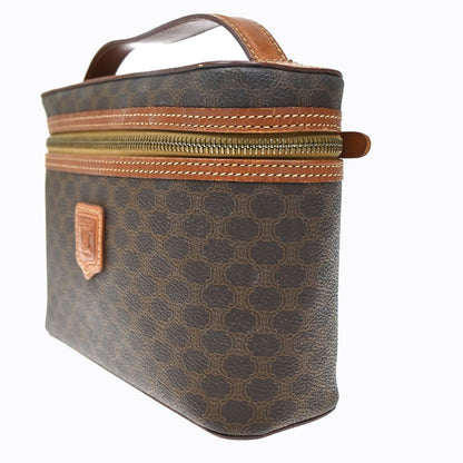Celine Macadam Vanity Bag Handbag Brown Leather — view 2