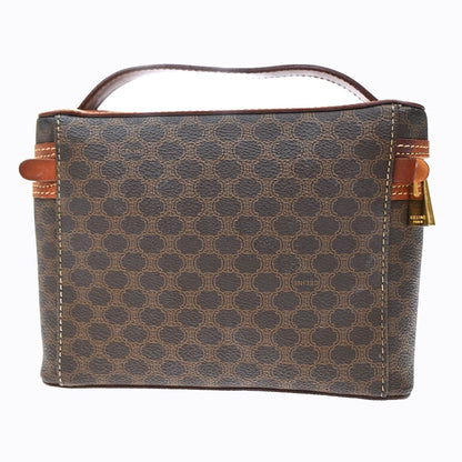 Celine Macadam Vanity Bag Handbag Brown Leather — view 3