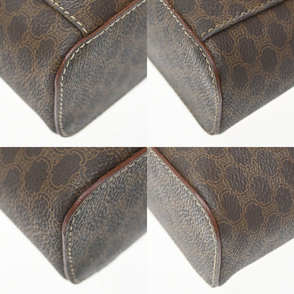 Celine Macadam Vanity Bag Handbag Brown Leather — view 7