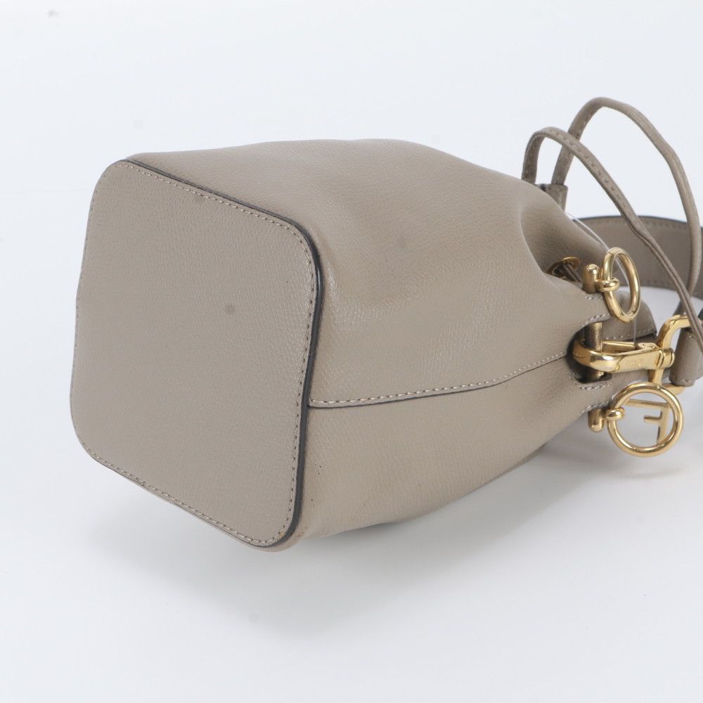 Fendi Mini Mon Tresor Leather Handbag Tote Gold — view 4