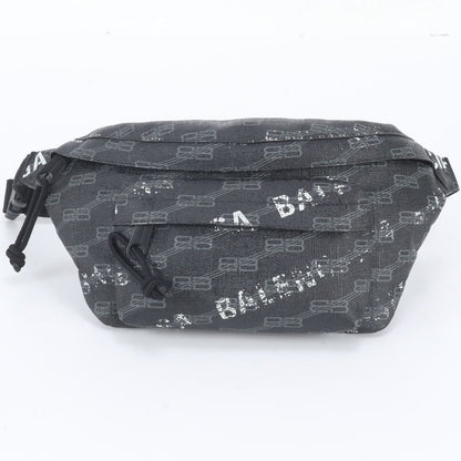 Balenciaga BB Monogram Leather Belt Bag Body Waist Pouch Shoulder Tote — view 2