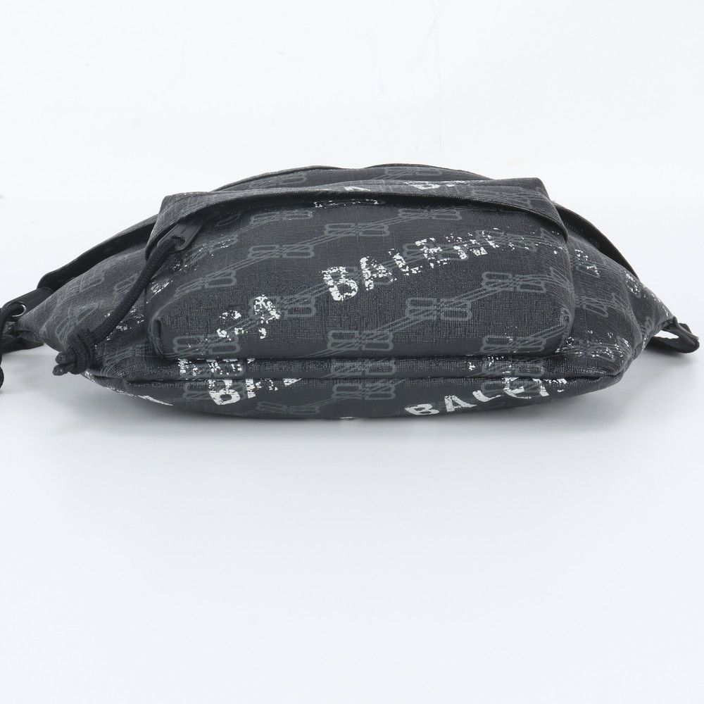 Balenciaga BB Monogram Leather Belt Bag Body Waist Pouch Shoulder Tote — view 6