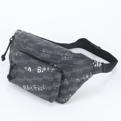 Balenciaga BB Monogram Leather Belt Bag Body Waist Pouch Shoulder Tote