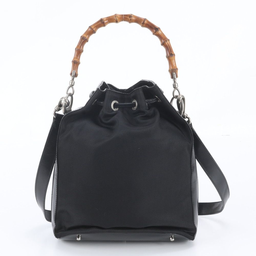 Gucci Vintage Bamboo Leather 2-Way Shoulder Bag Crossbody — view 4