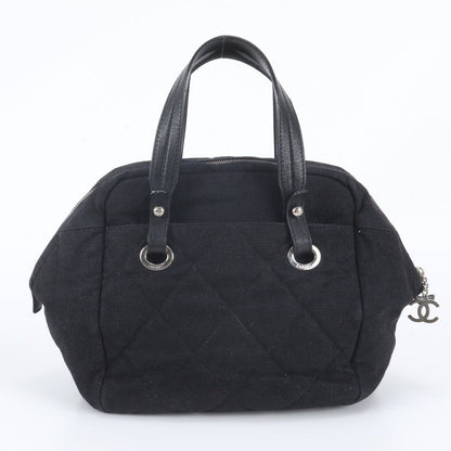 Chanel Paris Biarritz Leather Tote Bowling Bag — view 3