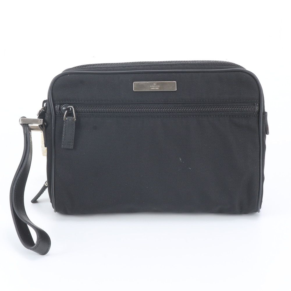 Gucci Leather Clutch Pouch Business Black