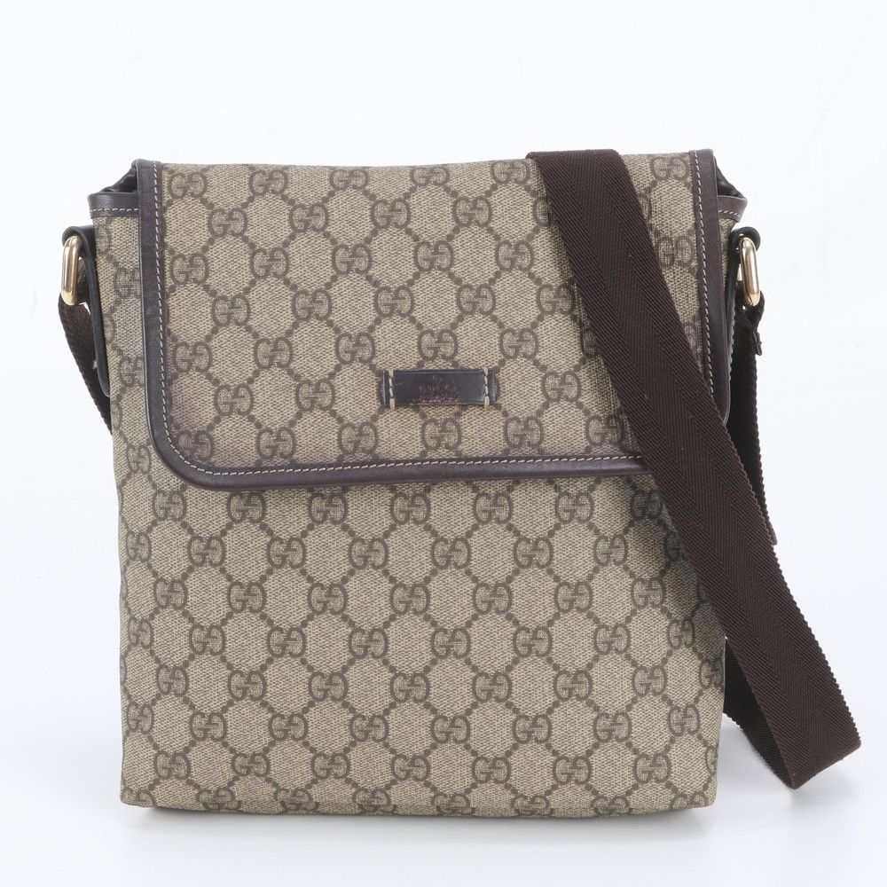 Gucci GG Supreme Leather Shoulder Bag Crossbody Messenger Business