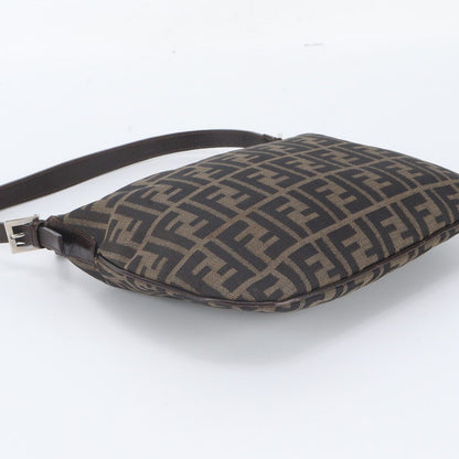 Fendi Zucca Leather Shoulder Bag Tote Hand Brown — view 5