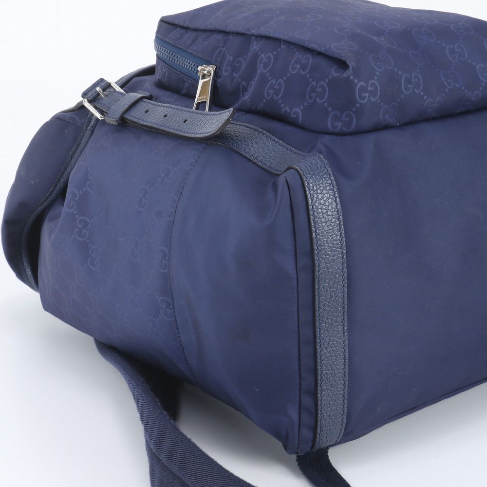 Gucci GG Nylon Leather Backpack Shoulder Bag — view 5