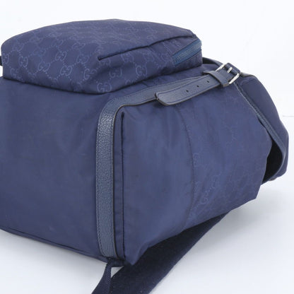 Gucci GG Nylon Leather Backpack Shoulder Bag — view 4