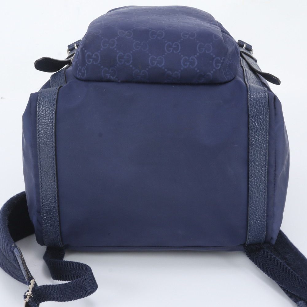 Gucci GG Nylon Leather Backpack Shoulder Bag — view 6
