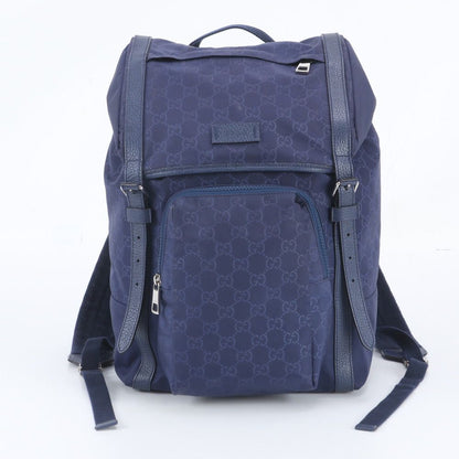 Gucci GG Nylon Leather Backpack Shoulder Bag