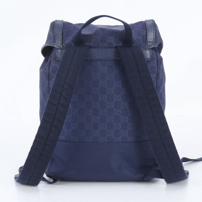 Gucci GG Nylon Leather Backpack Shoulder Bag — view 3