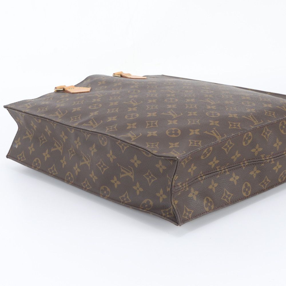 Louis Vuitton Monogram Sac Plat Leather Tote Shoulder Business Document — view 5
