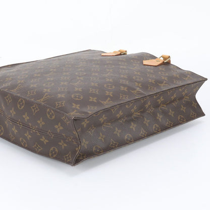 Louis Vuitton Monogram Sac Plat Leather Tote Shoulder Business Document — view 4
