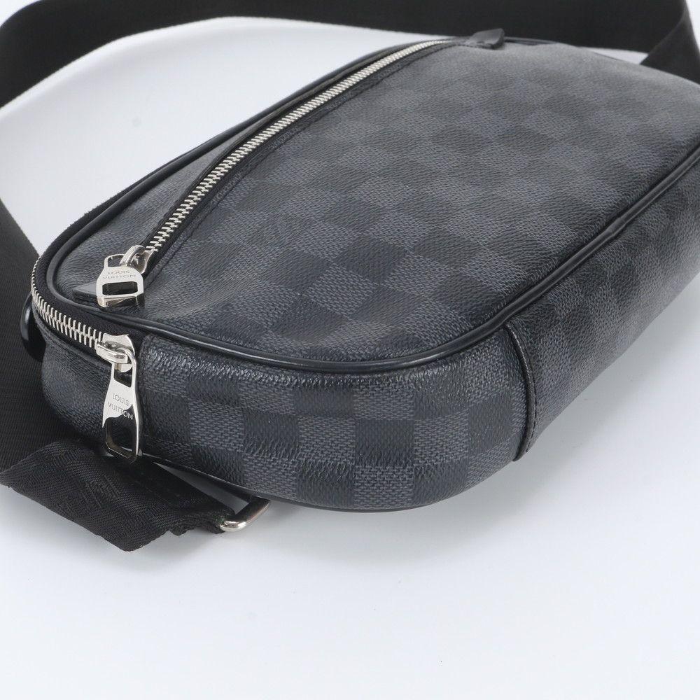 Louis Vuitton Damier Graphite Ambler Leather Belt Bag Crossbody Waist Pouch — view 7