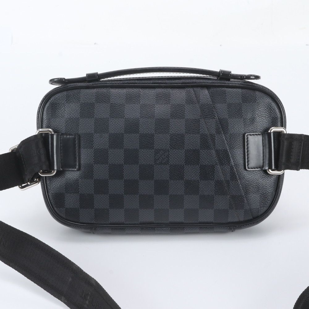 Louis Vuitton Damier Graphite Ambler Leather Belt Bag Crossbody Waist Pouch — view 3