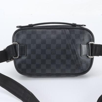 Louis Vuitton Damier Graphite Ambler Leather Belt Bag Crossbody Waist Pouch — view 3