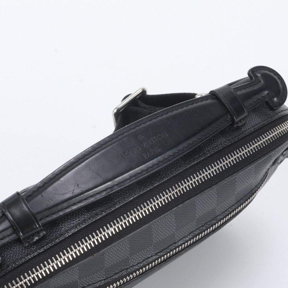 Louis Vuitton Damier Graphite Ambler Leather Belt Bag Crossbody Waist Pouch — view 5