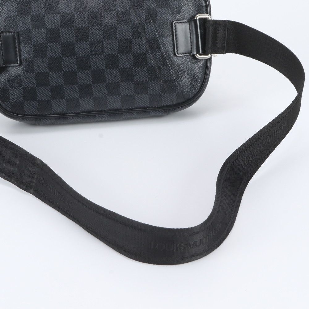 Louis Vuitton Damier Graphite Ambler Leather Belt Bag Crossbody Waist Pouch — view 4