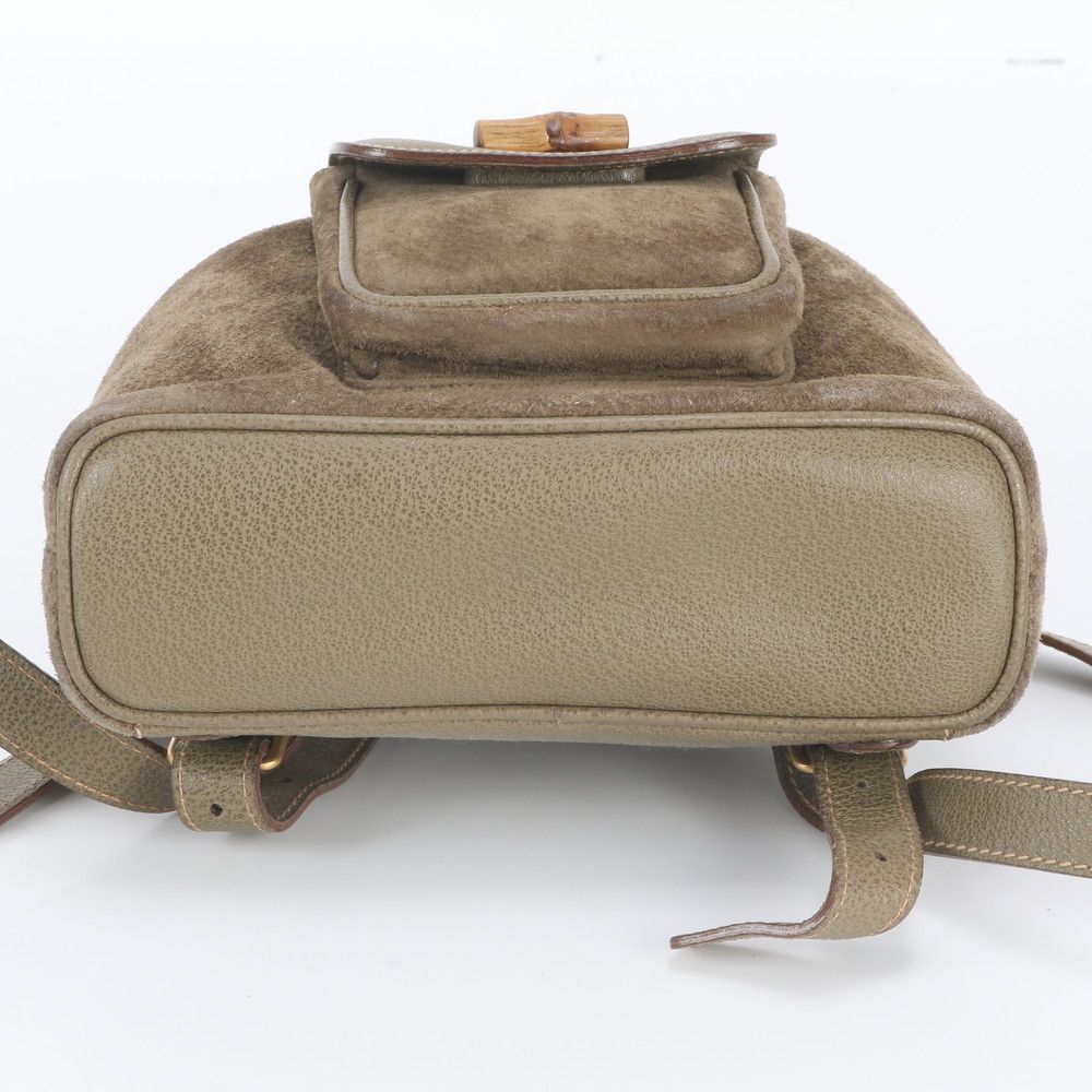 Gucci Vintage Bamboo Leather Backpack — view 6