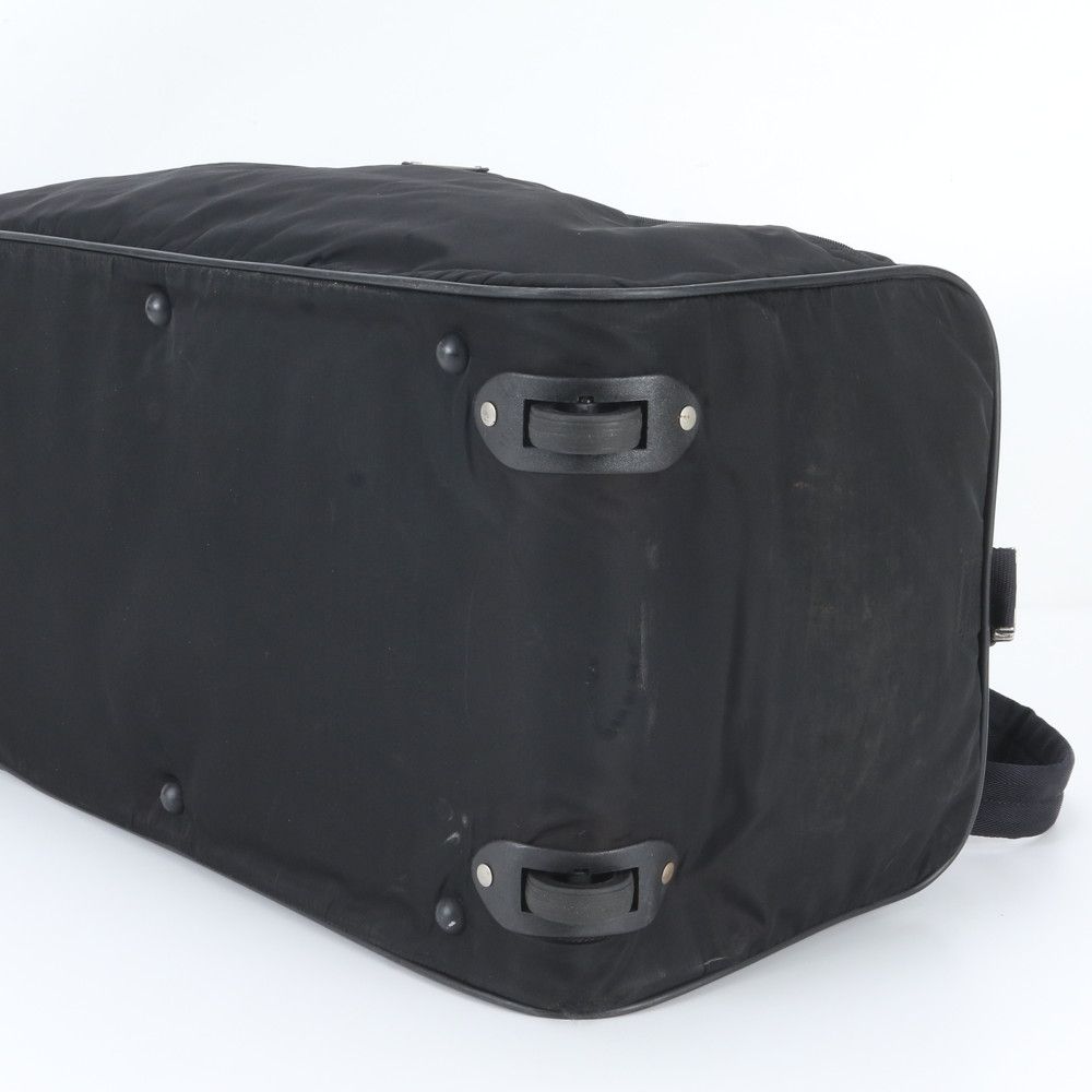 Prada Tessuto Nylon Triangle Logo Leather 2-Way Suitcase Travel Bag — view 8