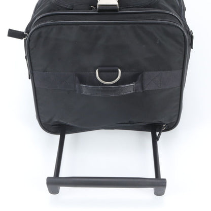 Prada Tessuto Nylon Triangle Logo Leather 2-Way Suitcase Travel Bag — view 5