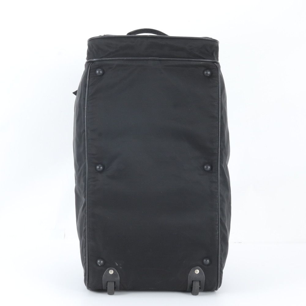 Prada Tessuto Nylon Triangle Logo Leather 2-Way Suitcase Travel Bag — view 4