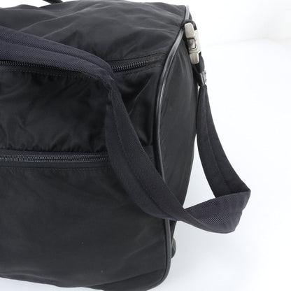 Prada Tessuto Nylon Triangle Logo Leather 2-Way Suitcase Travel Bag — view 7