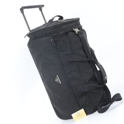 Prada Tessuto Nylon Triangle Logo Leather 2-Way Suitcase Travel Bag