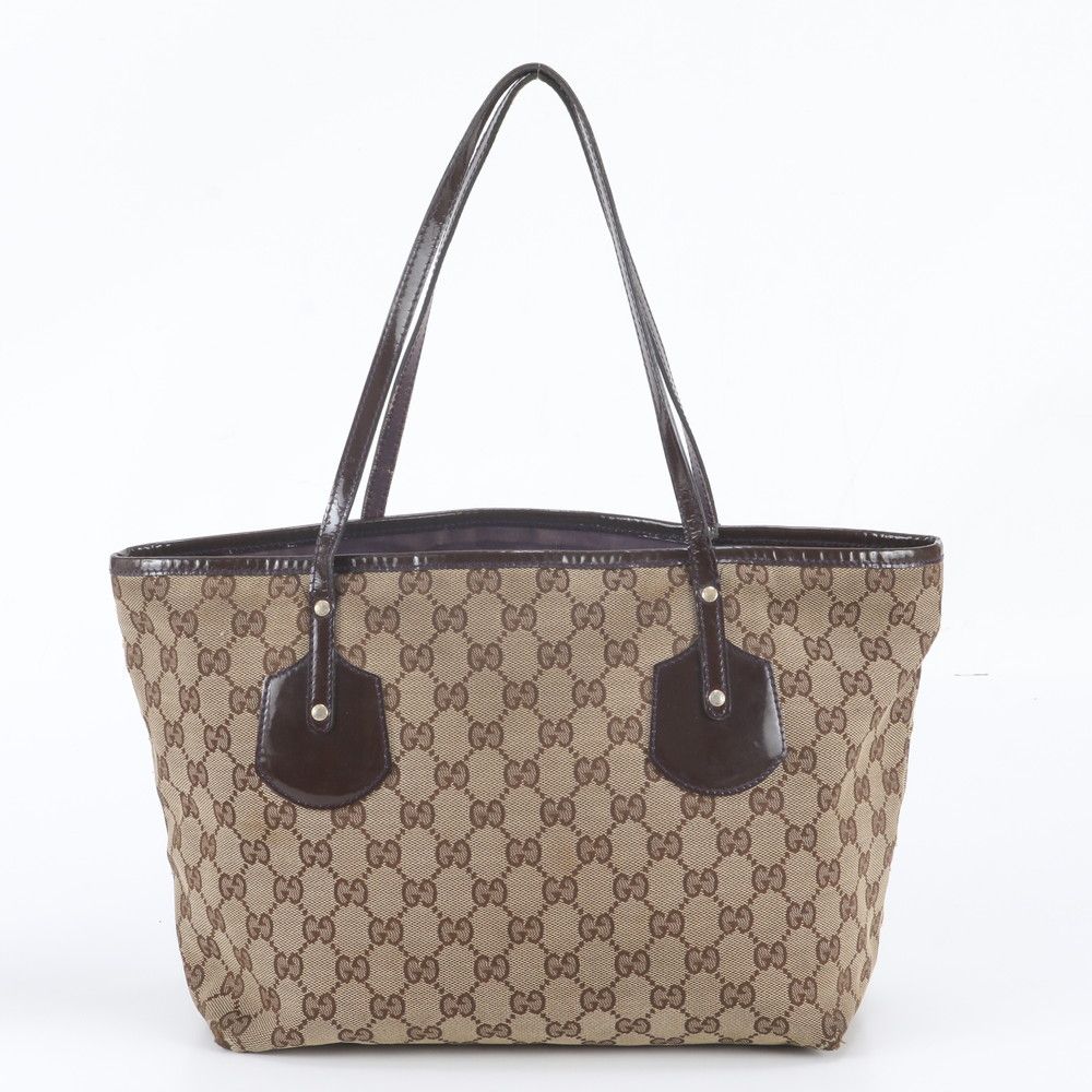Gucci GG Canvas Jolie Leather Tote Shoulder Hand Brown — view 3
