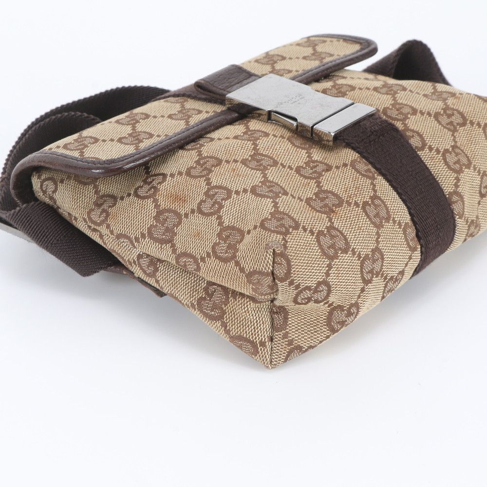 Gucci GG Canvas Leather Belt Bag Crossbody Body Waist Pouch — view 5