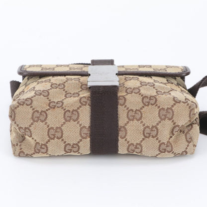 Gucci GG Canvas Leather Belt Bag Crossbody Body Waist Pouch — view 6
