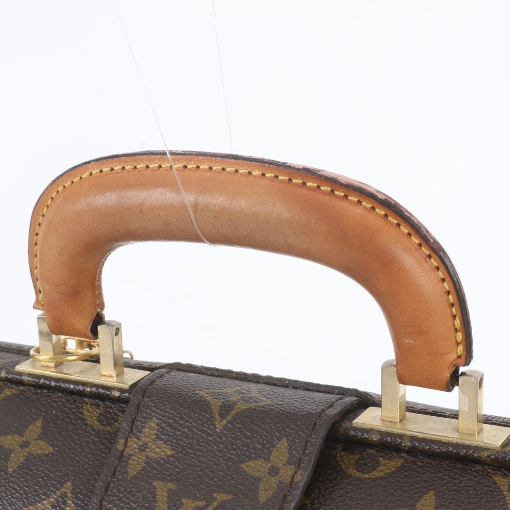 Louis Vuitton Monogram Serviette Fermoir Leather Business Tote — view 2
