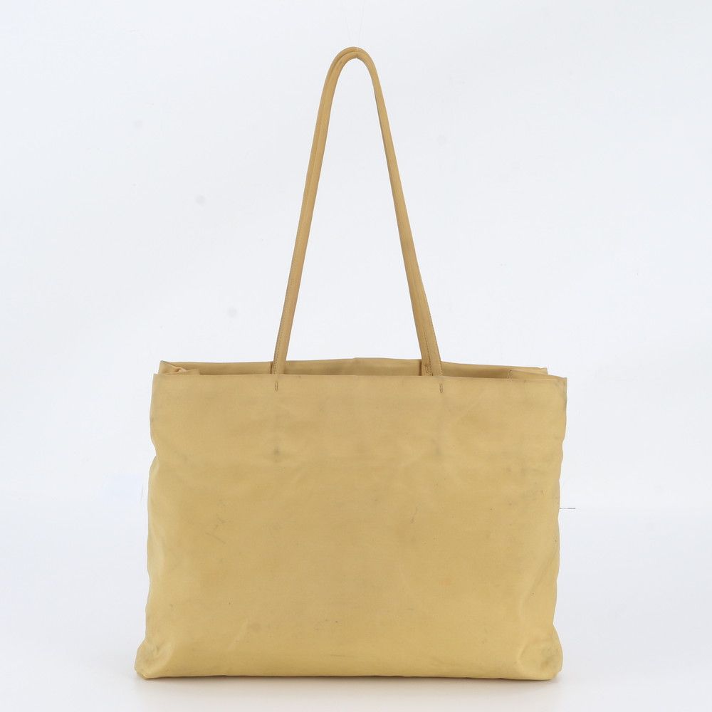 Prada White Tag Tessuto Nylon Triangle Logo Tote — view 3
